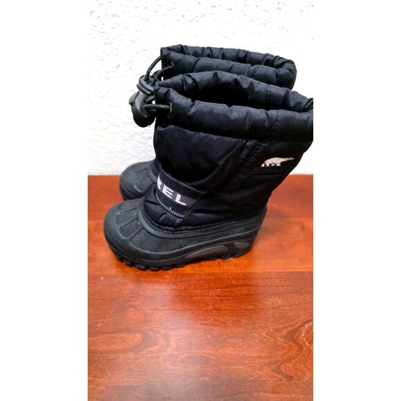 Sorel Kids Insulated Winter Snow Boots Black Size 7 - Picture 3 of 8